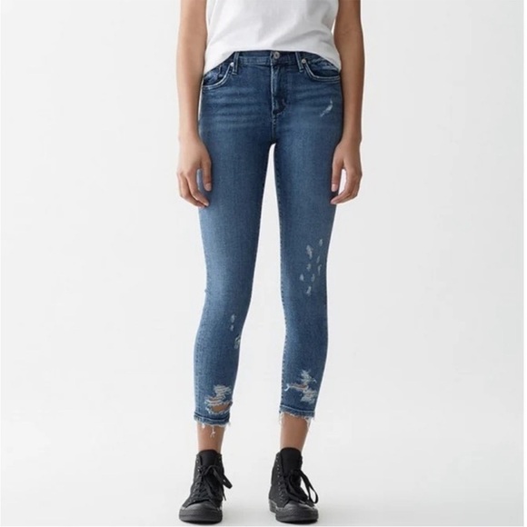 Agolde Denim - AGOLDE Sophie Distressed Skinny Jeans